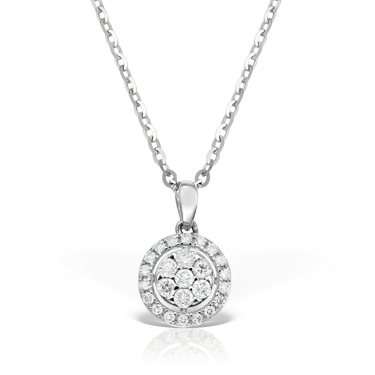 Pandantive aur alb cu diamante naturale Zen Diamonds