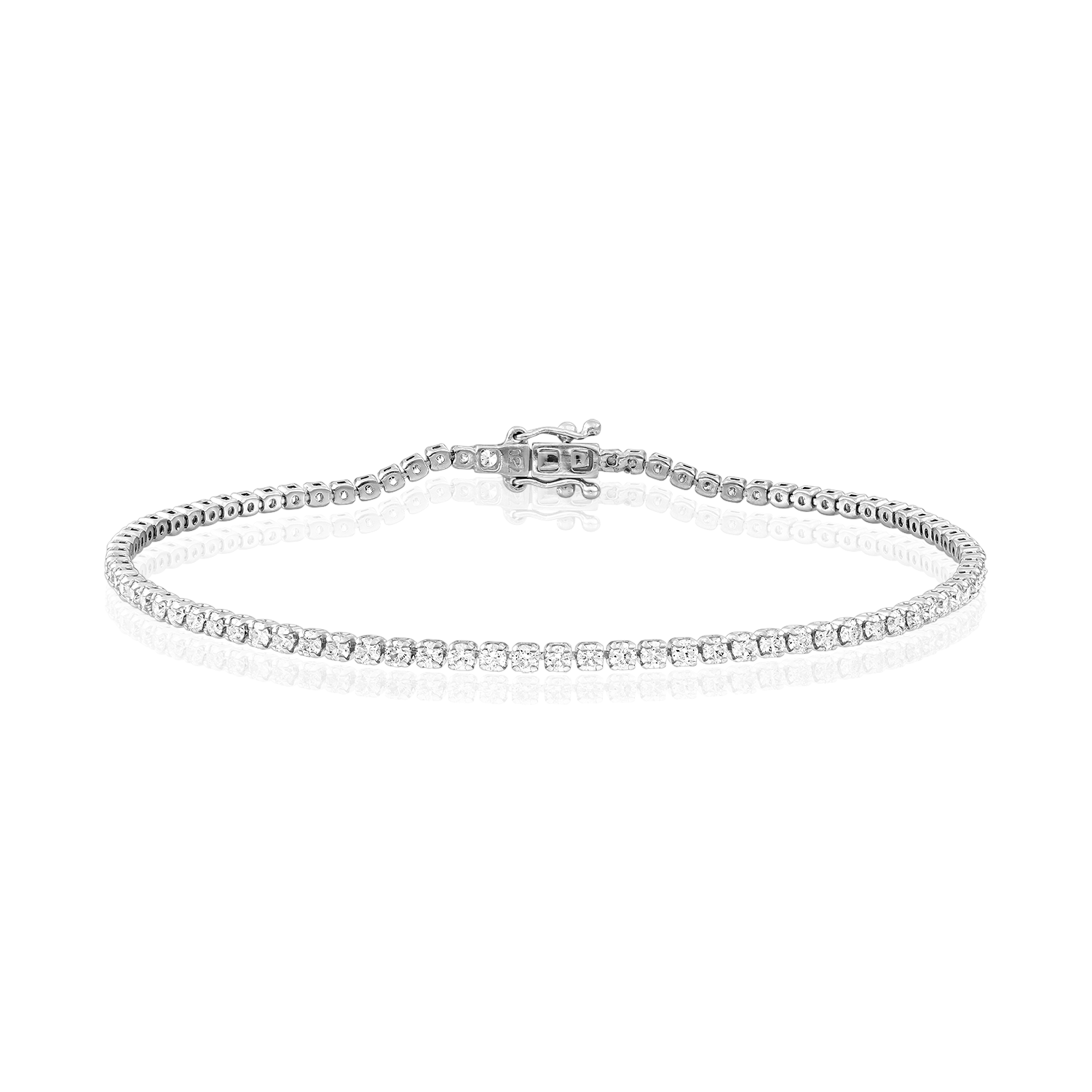 Bratara Tennis cu Diamante 1.51 CT, Aur Alb 18K Bratara Tennis cu Diamante 1.51 CT, Aur Alb 18K Bratara Tennis cu Diamante 1.51 CT, Aur Alb 18K