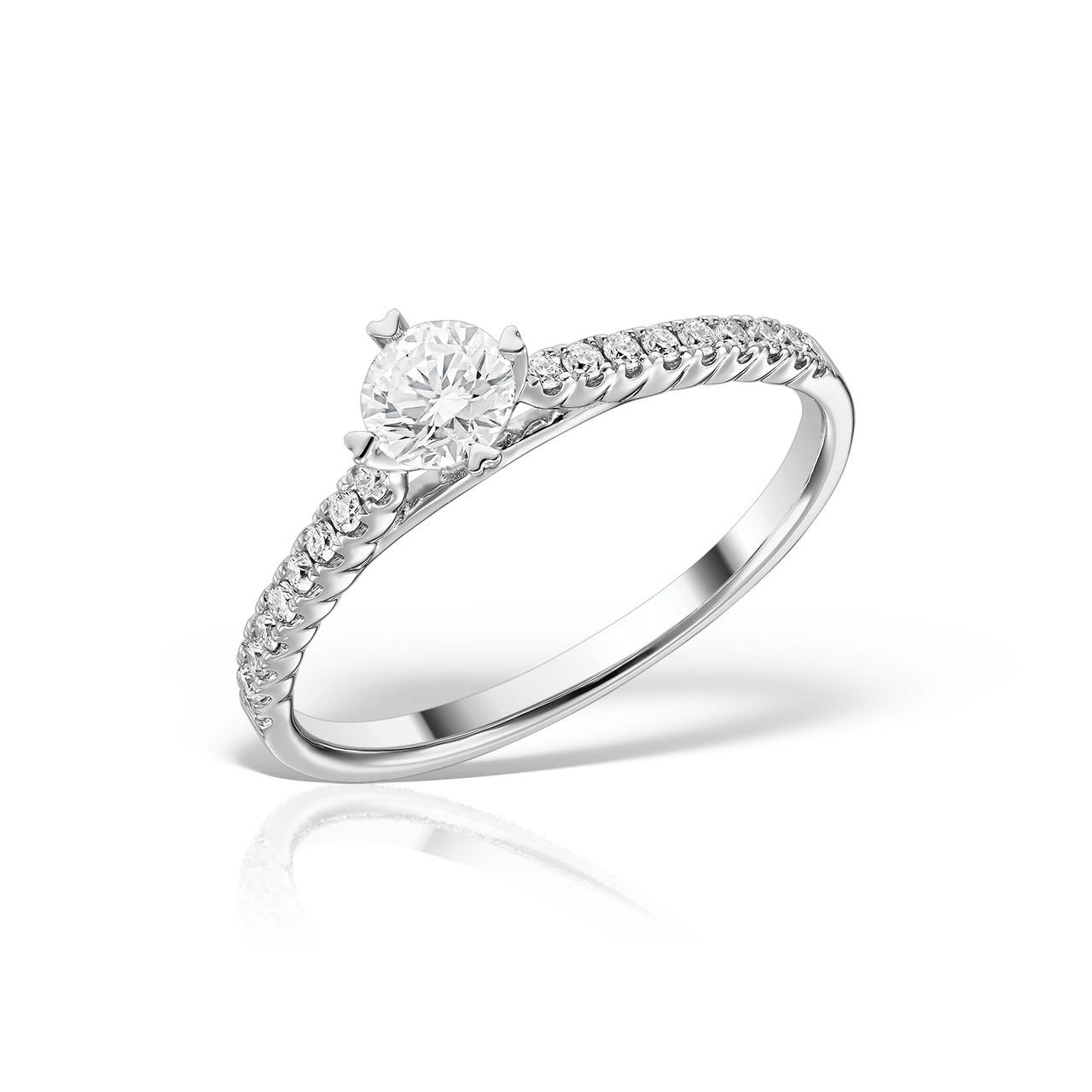 Inel de Logodna Solitaire cu 1 Diamant 0.30 CT si 18 Diamante 0.12 CT Inel de Logodna Solitaire cu 1 Diamant 0.30 CT si 18 Diamante 0.12 CT Inel de Logodna Solitaire cu 1 Diamant 0.30 CT si 18 Diamante 0.12 CT