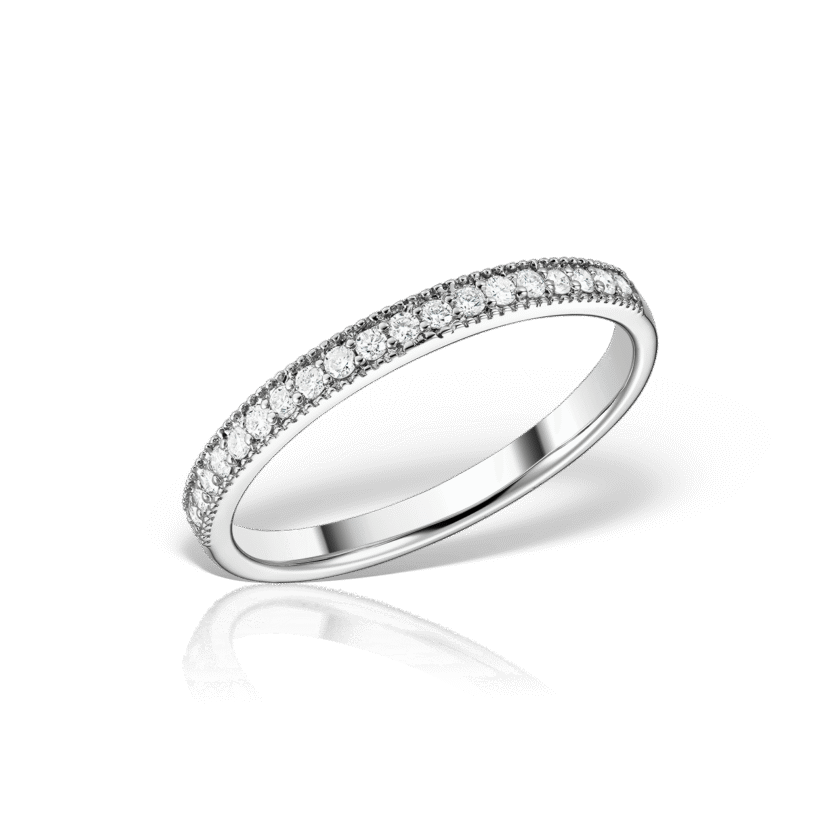 Inel Semi-Eternity cu Diamante 0.16 CT, Aur 18K
