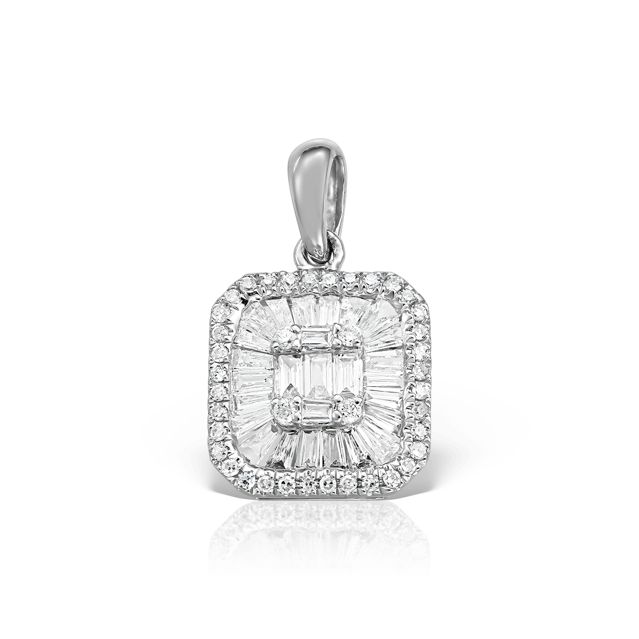 Pandantiv cu Diamante Bagheta 0.22 CT, Aur 18K Pandantiv cu Diamante Bagheta 0.22 CT, Aur 18K Pandantiv cu Diamante Bagheta 0.22 CT, Aur 18K