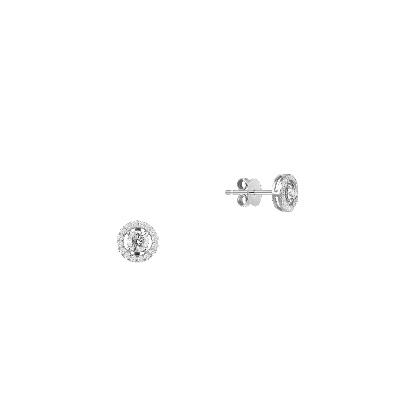 Cercei din Aur Alb 18K cu Diamante 0.49 CT