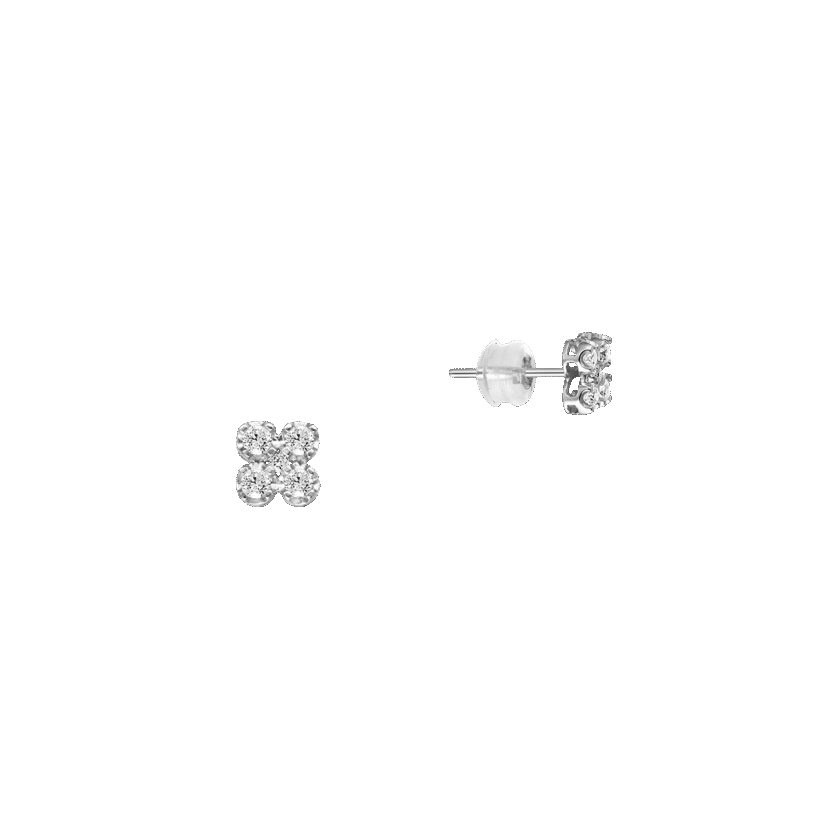 Cercei din Aur 18K cu 10 Diamante 0.26 CT