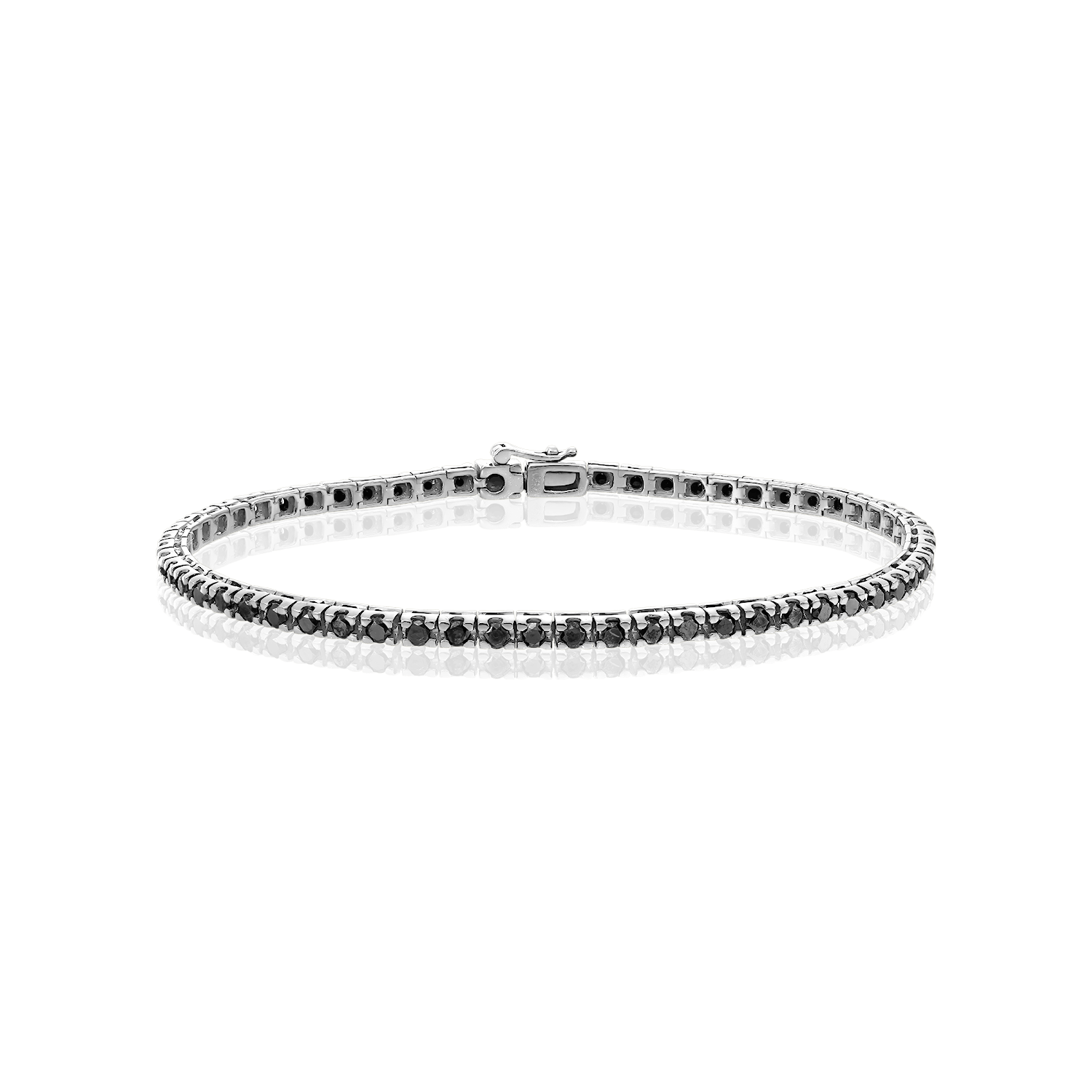 Bratara Tennis din Aur Alb 18K si Diamante Negre 2.65 CT Bratara Tennis din Aur Alb 18K si Diamante Negre 2.65 CT Bratara Tennis din Aur Alb 18K si Diamante Negre 2.65 CT