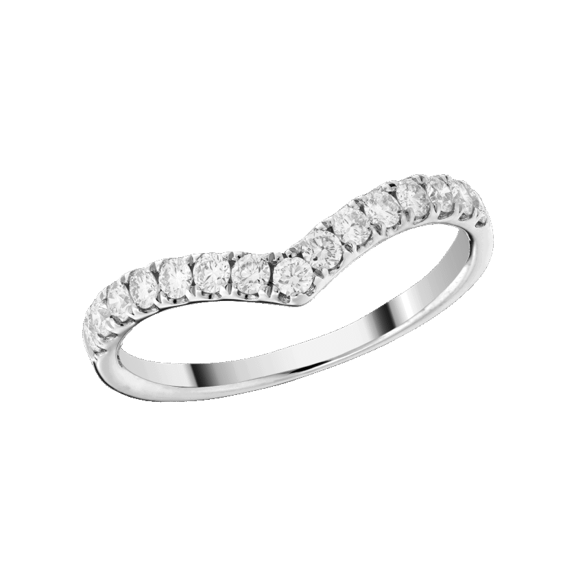 Inel din Aur Alb 18K cu Diamante Naturale de 0.39 CT