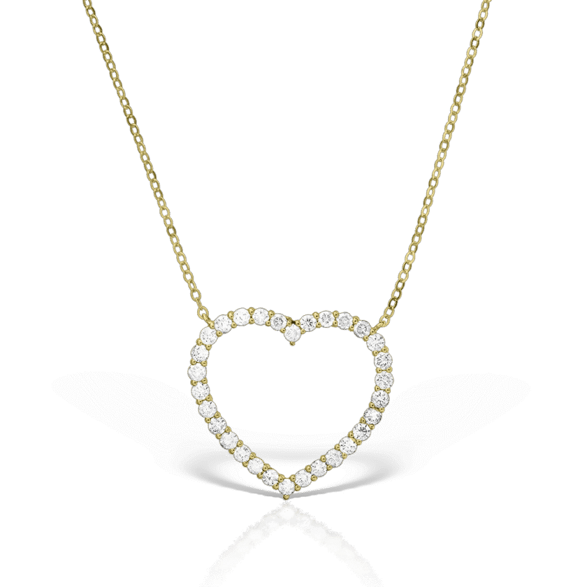 Colier "Heart" cu Diamante 1.01 CT, Aur Galben 18K