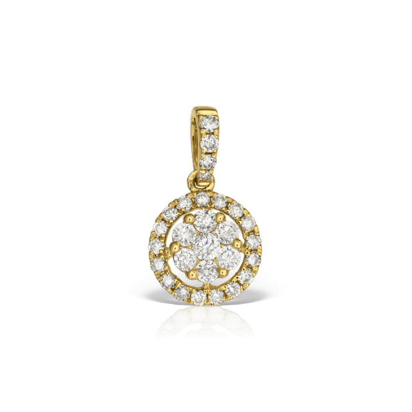 Pandantiv din Aur Galben 18K si Diamante 0.40 CT