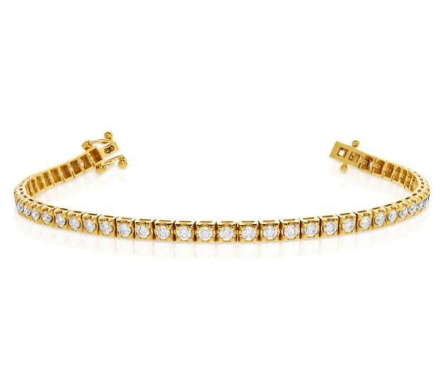 Bratara Tennis din Aur Galben 18K si Diamante Naturale 3.52 CT
