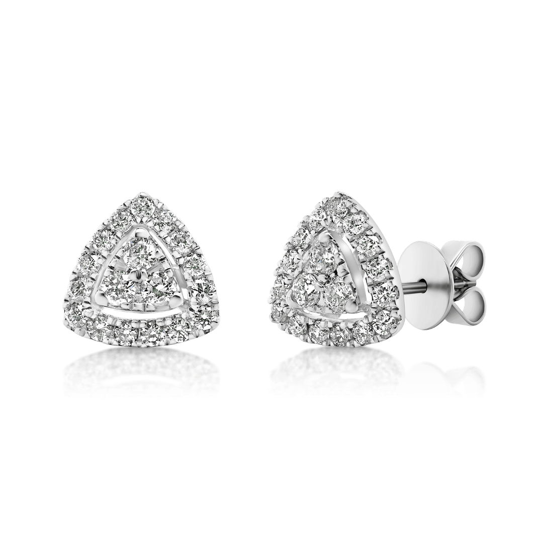 Cercei din Aur Alb 18K cu Diamante Naturale 0.40 CT Cercei din Aur Alb 18K cu Diamante Naturale 0.40 CT Cercei din Aur Alb 18K cu Diamante Naturale 0.40 CT